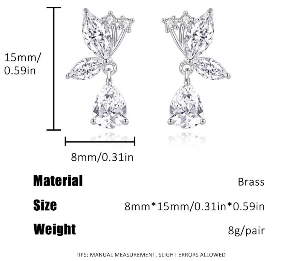 Marquise Zircon Teardrop Dangle Earrings