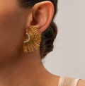 Gold-Plated Stainless Steel Boho Earrings