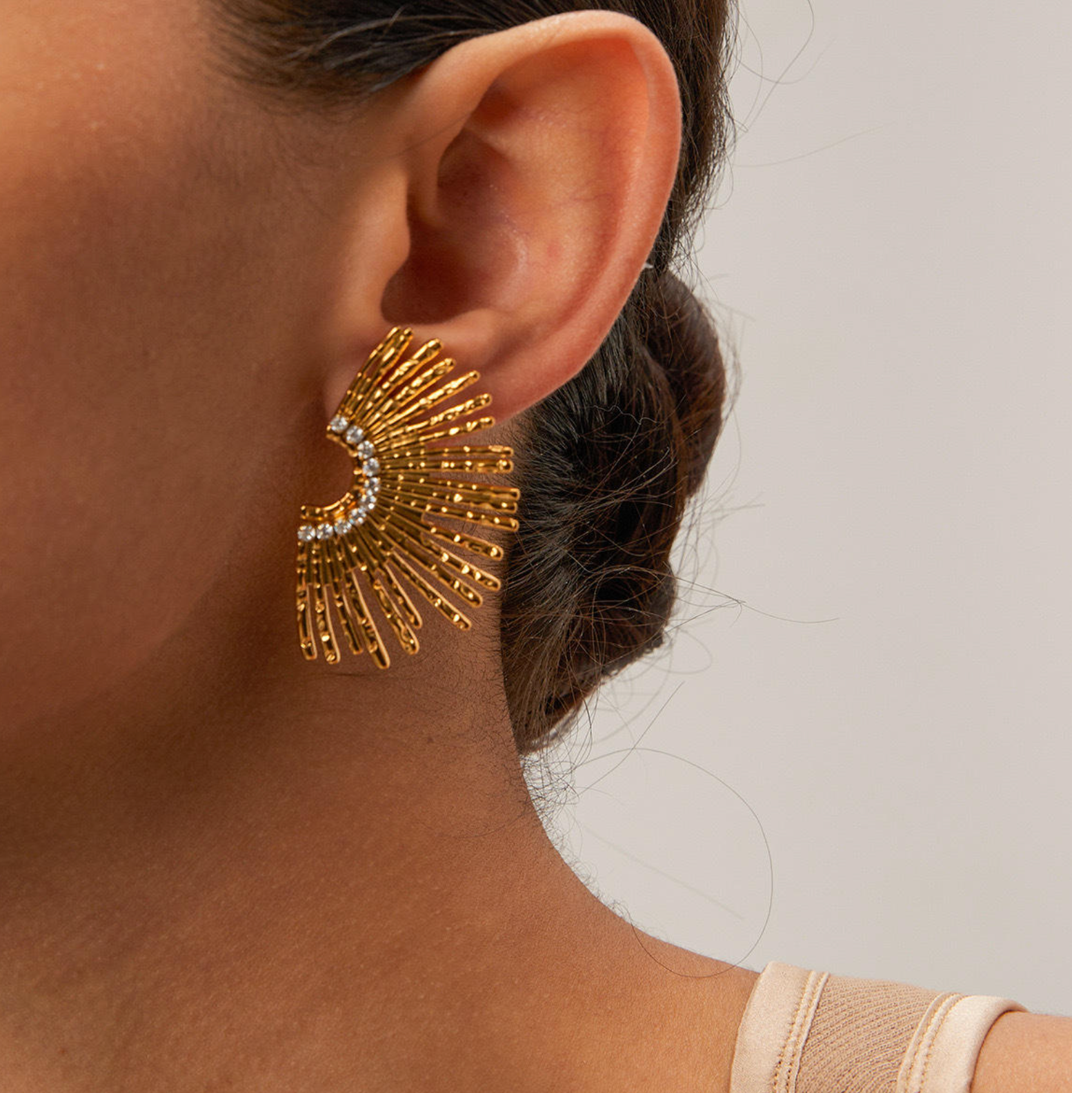 Gold-Plated Stainless Steel Boho Earrings