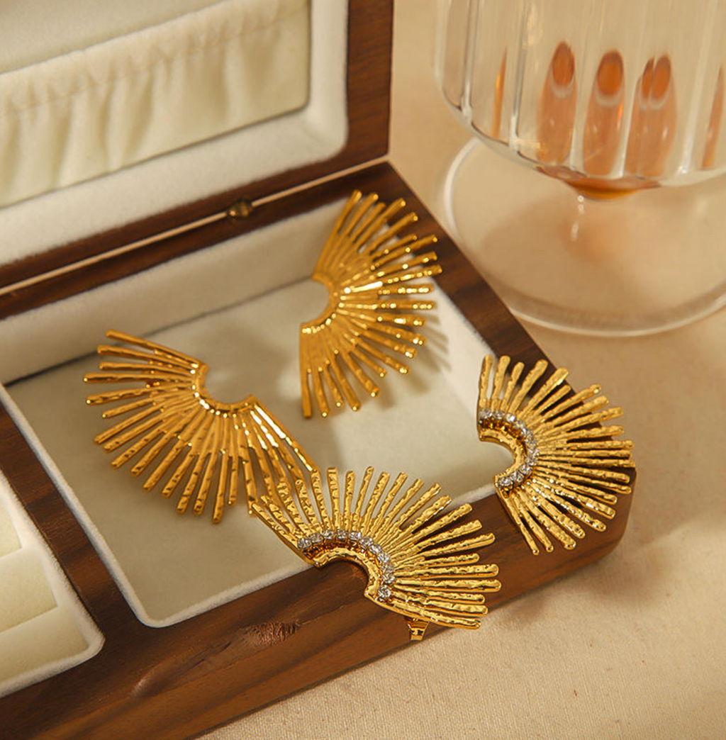 Gold-Plated Stainless Steel Boho Earrings
