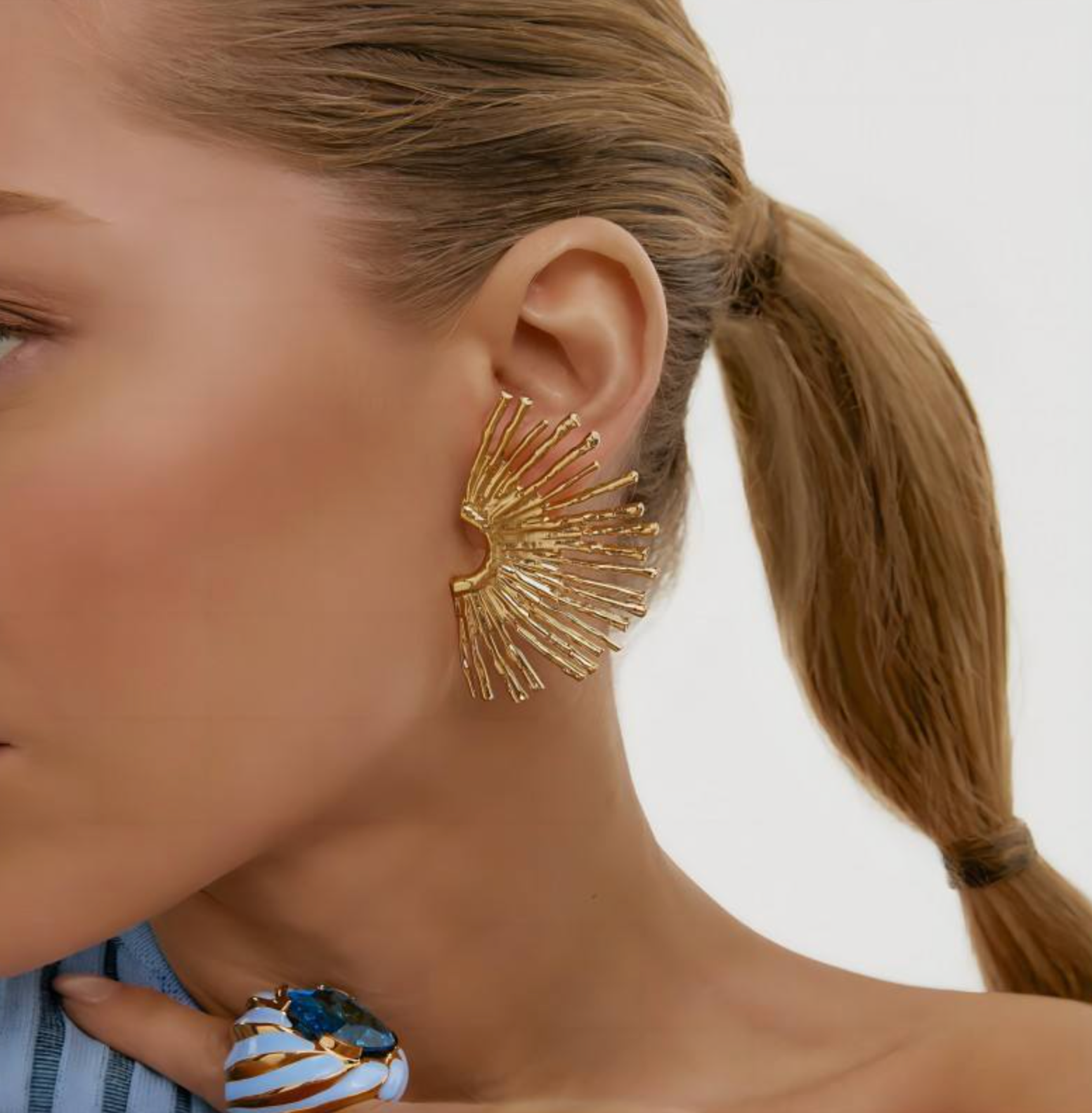 Gold-Plated Stainless Steel Boho Earrings