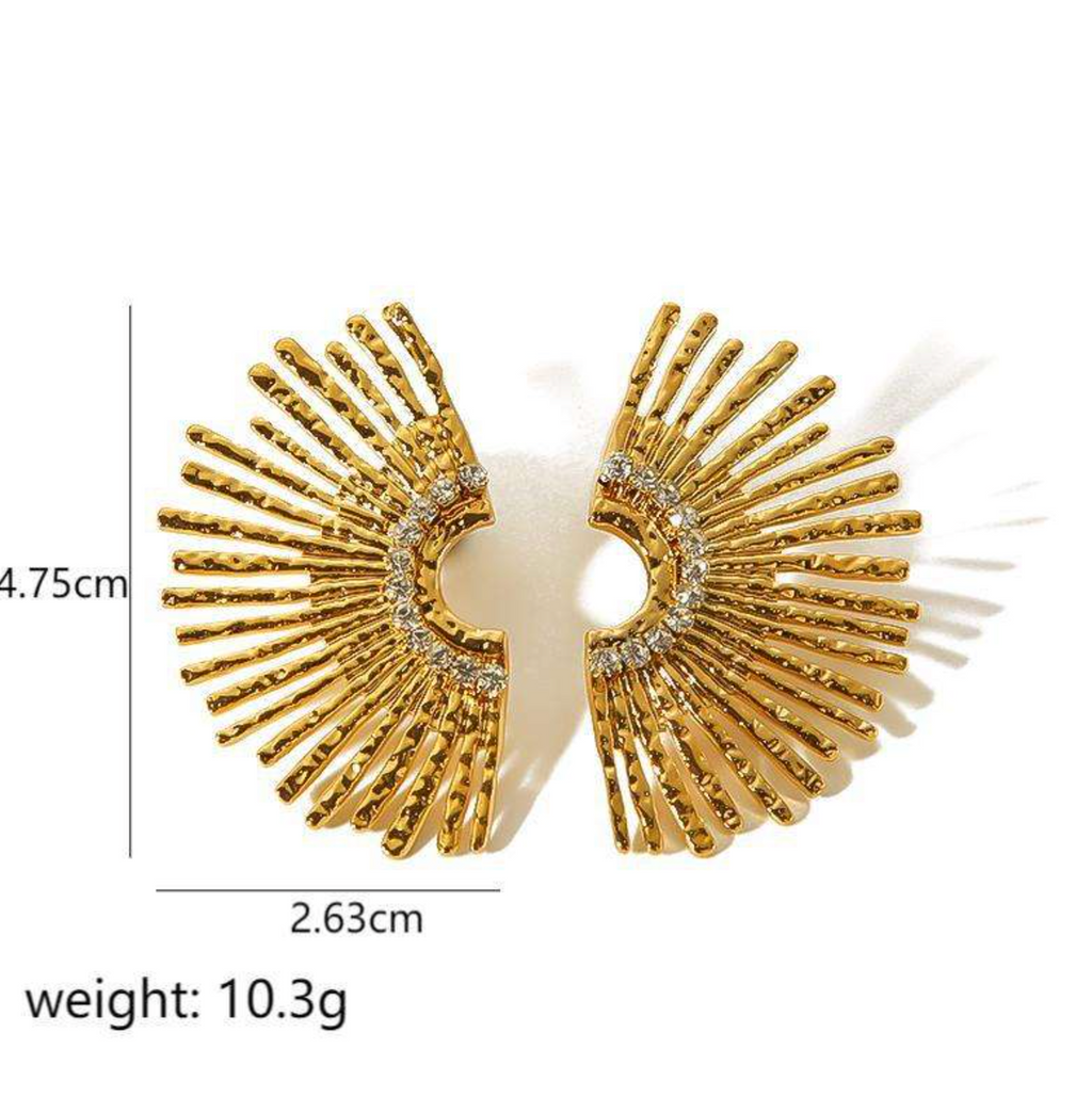 Gold-Plated Stainless Steel Boho Earrings