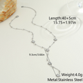 Geometric Y-Shape Zircon Necklace
