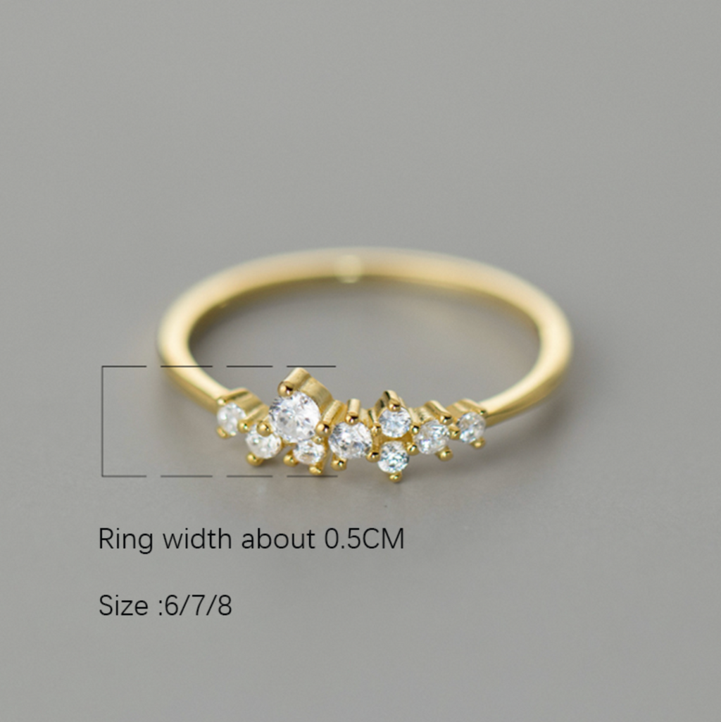Elegant Shiny Zircon Statement Ring