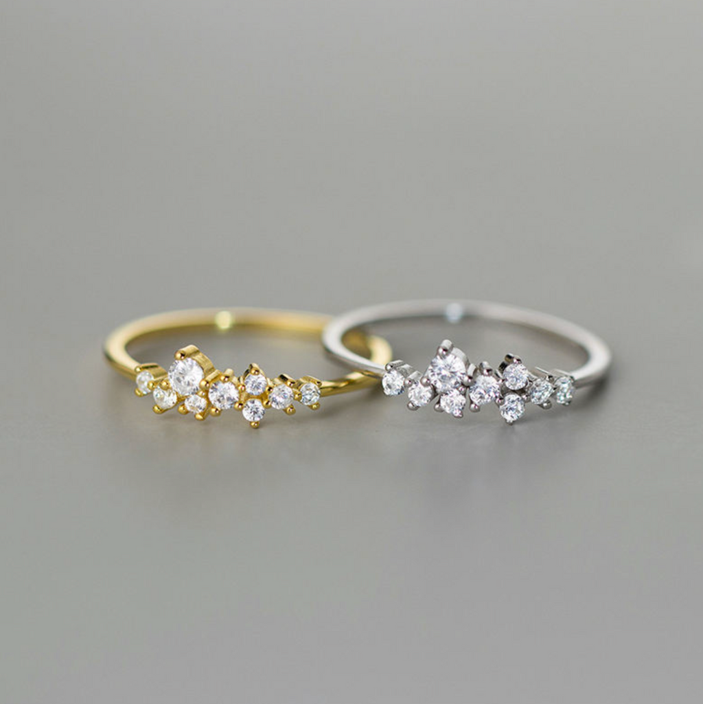 Elegant Shiny Zircon Statement Ring
