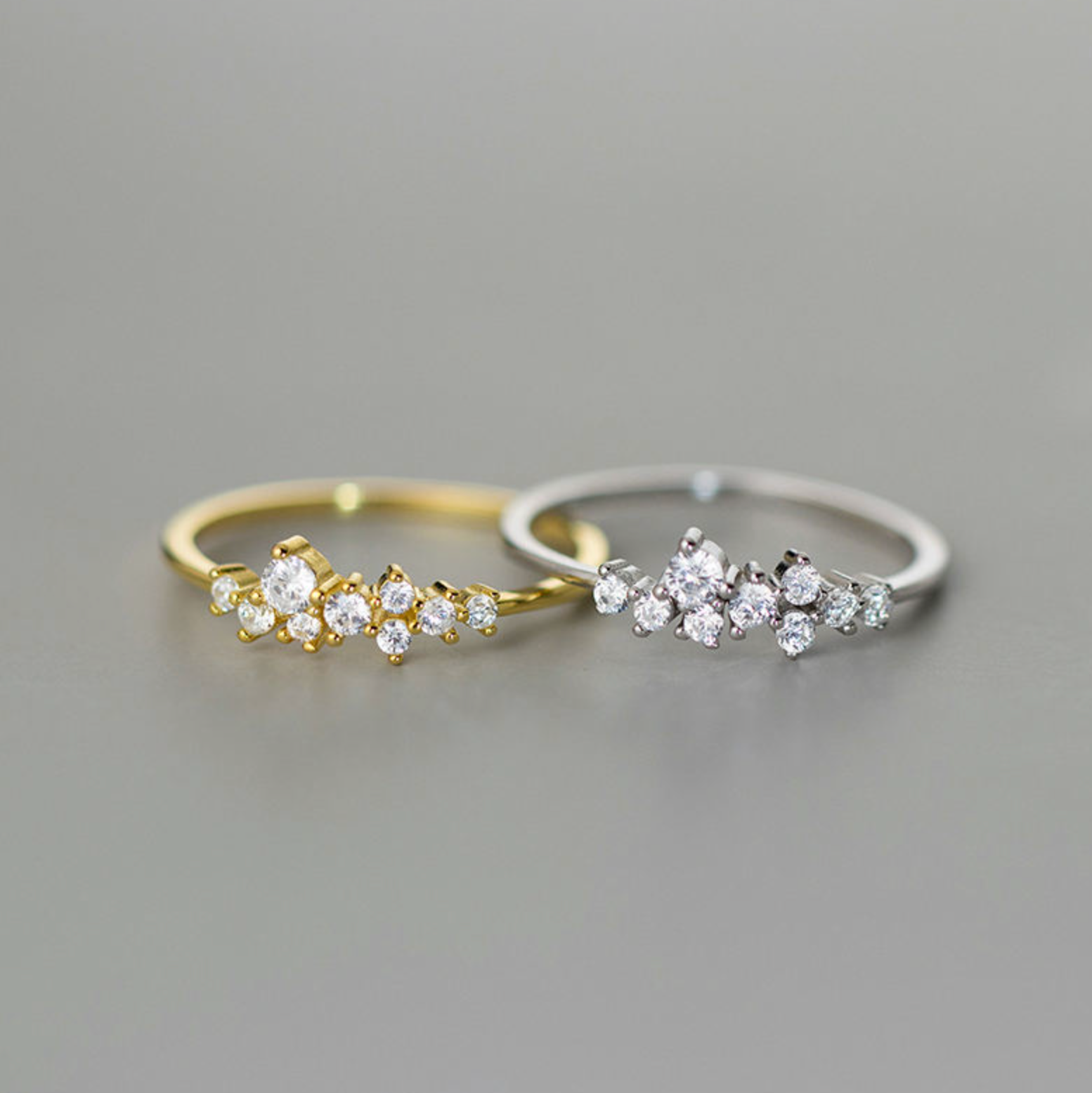 Elegant Shiny Zircon Statement Ring