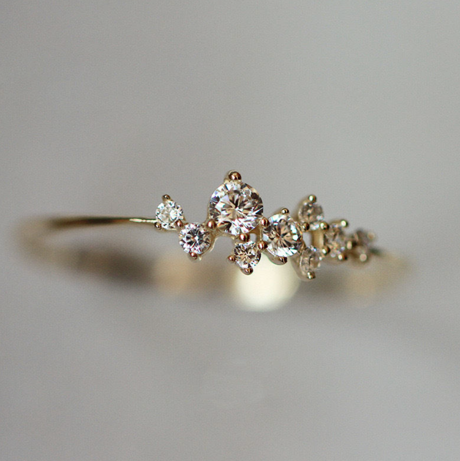 Elegant Shiny Zircon Statement Ring