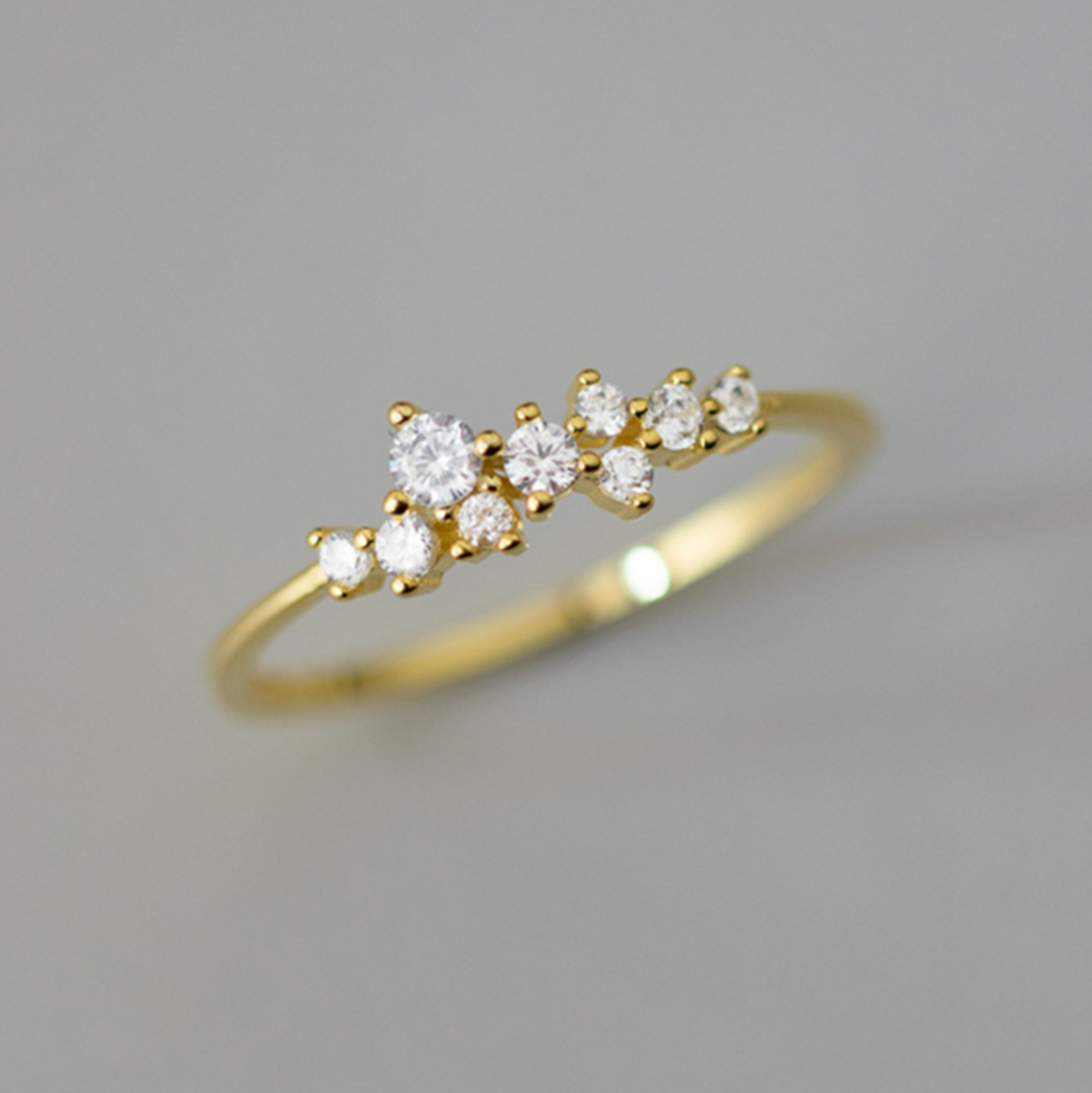 Elegant Shiny Zircon Statement Ring