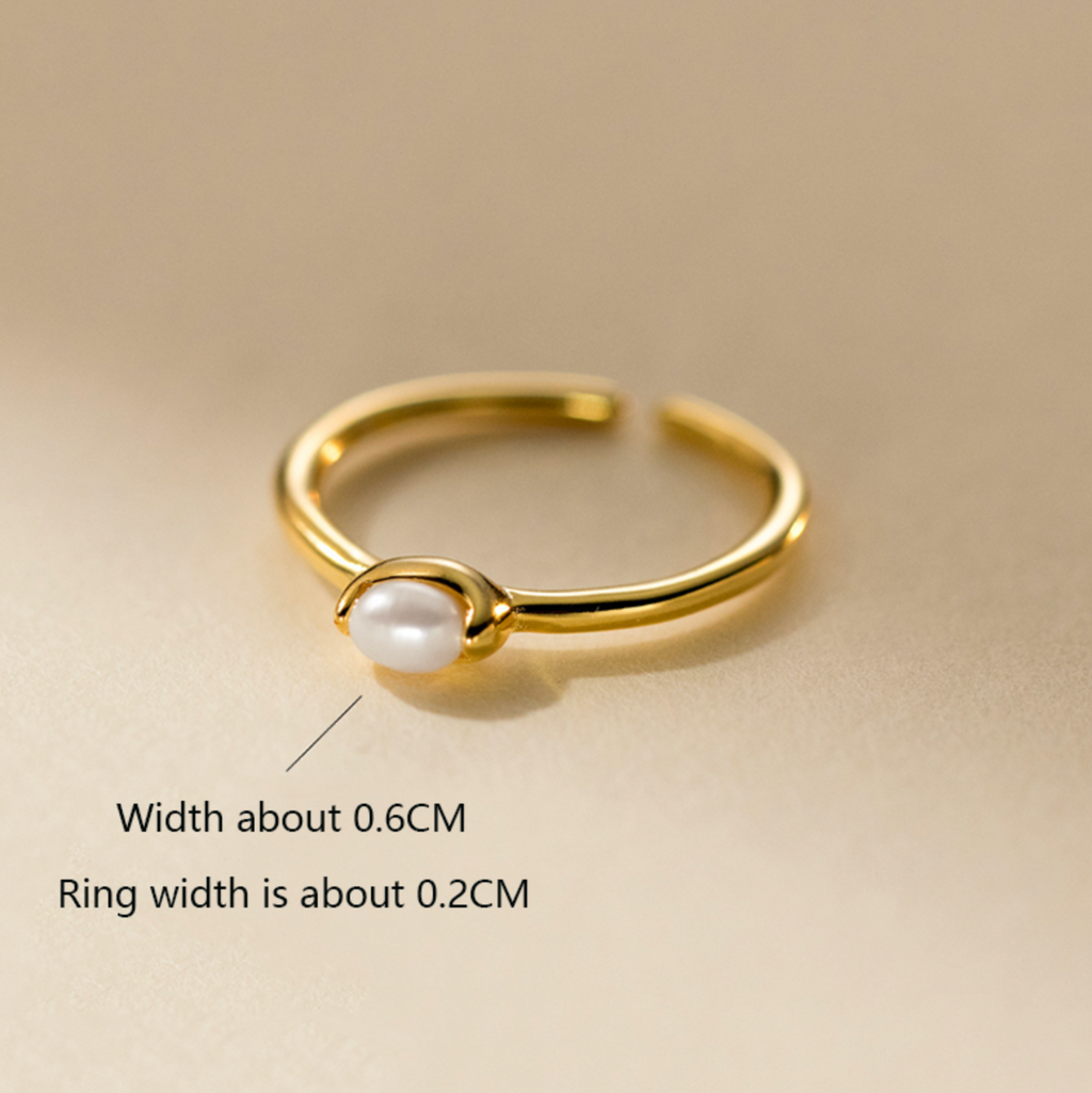 Elegant Open Pearl Ring
